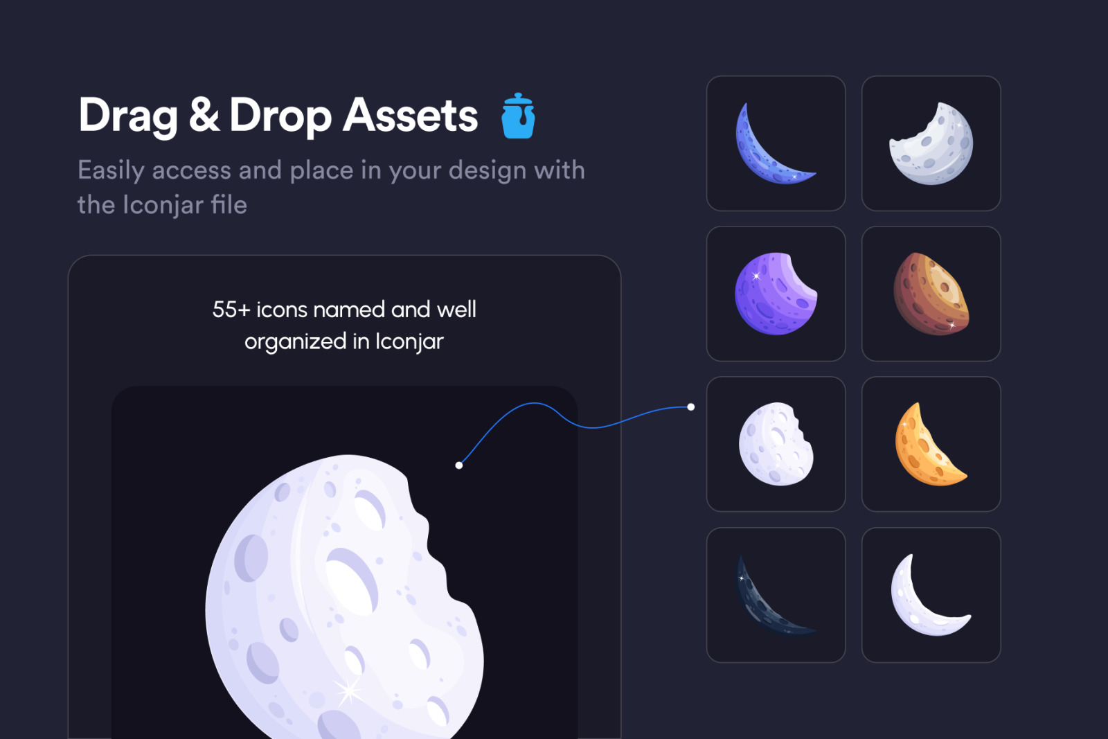 Moon Icon Set Moon Icon Set