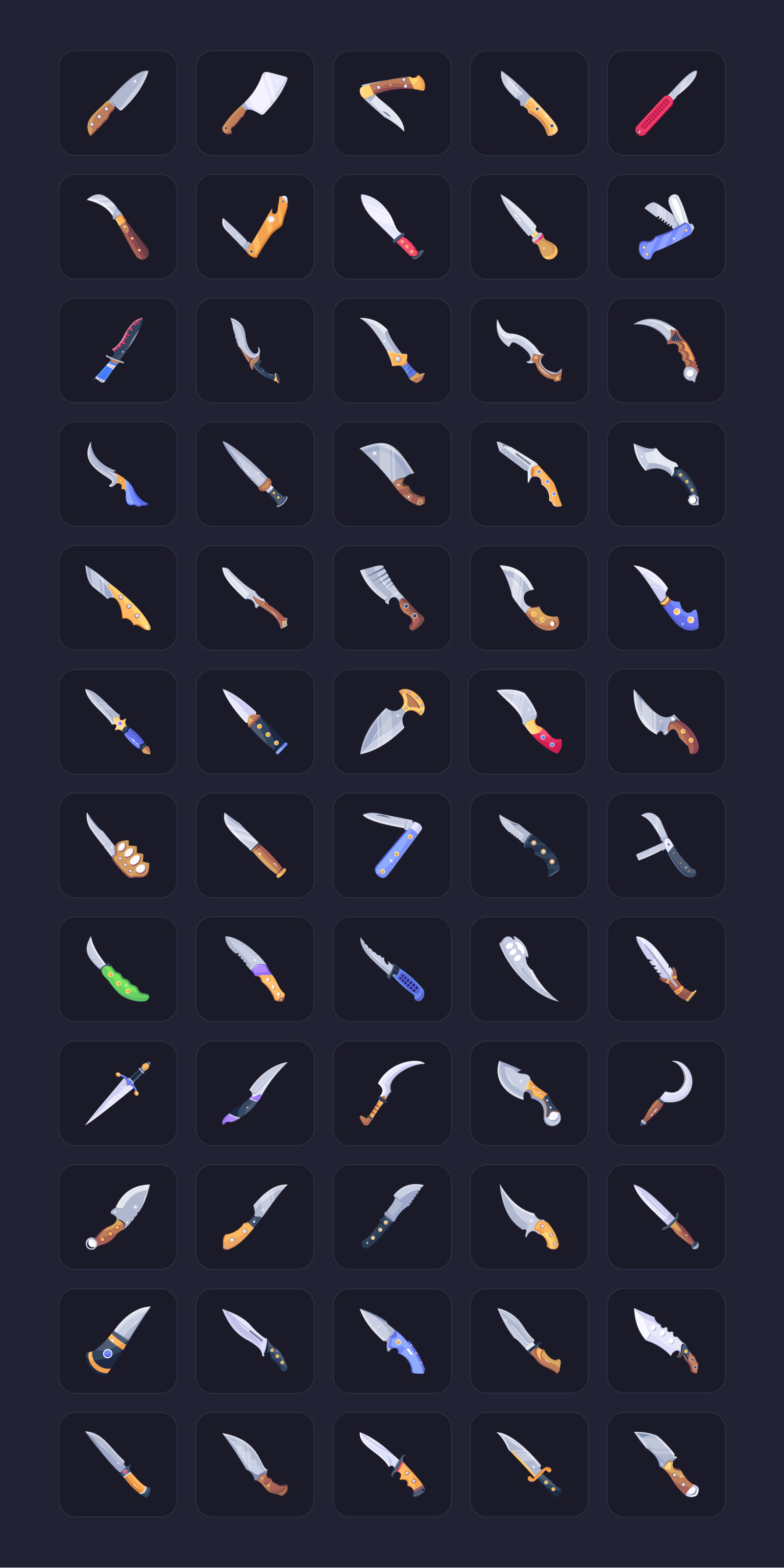 Knife Vector Set Knife Vector Set