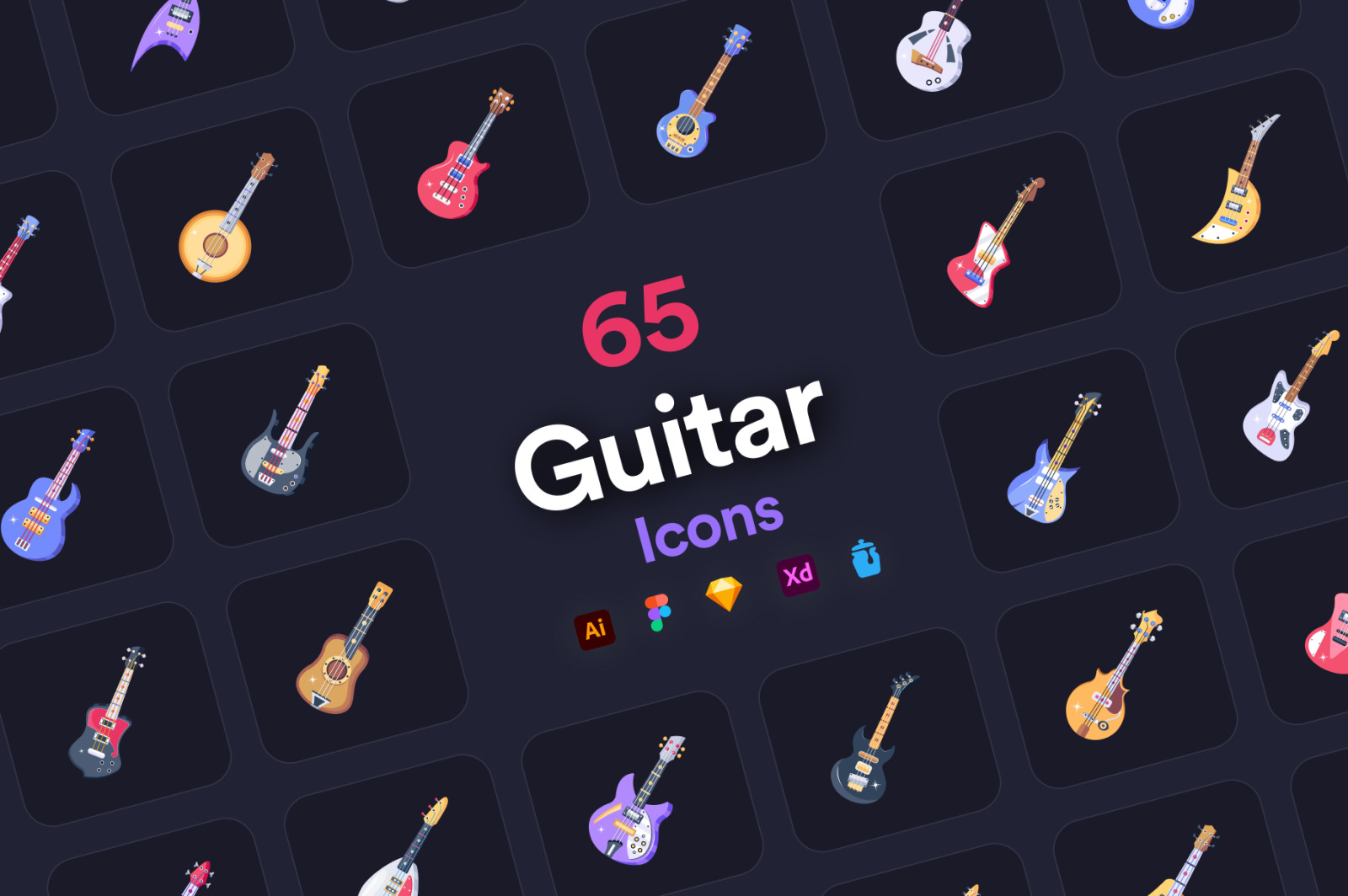 Guitar Icon Set