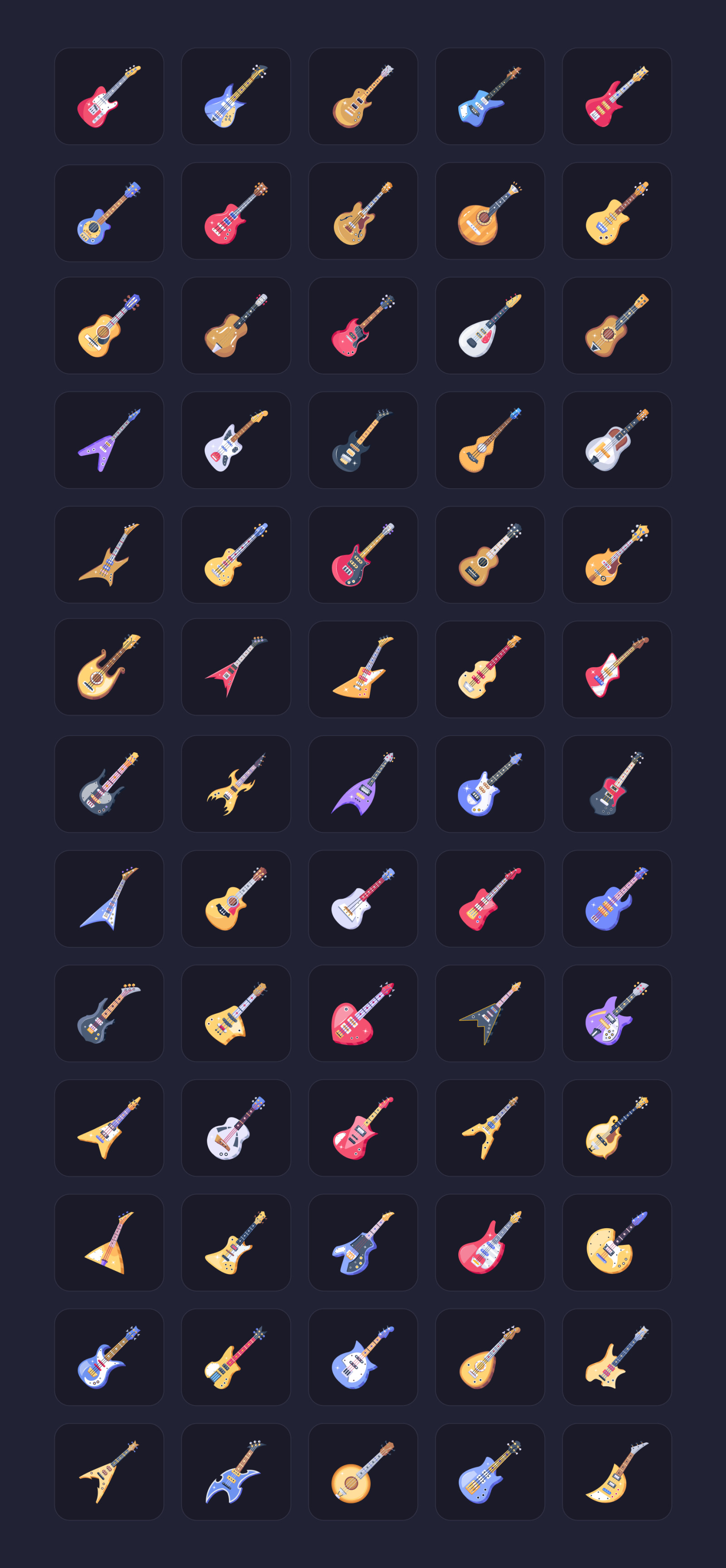 Guitar Icon Set