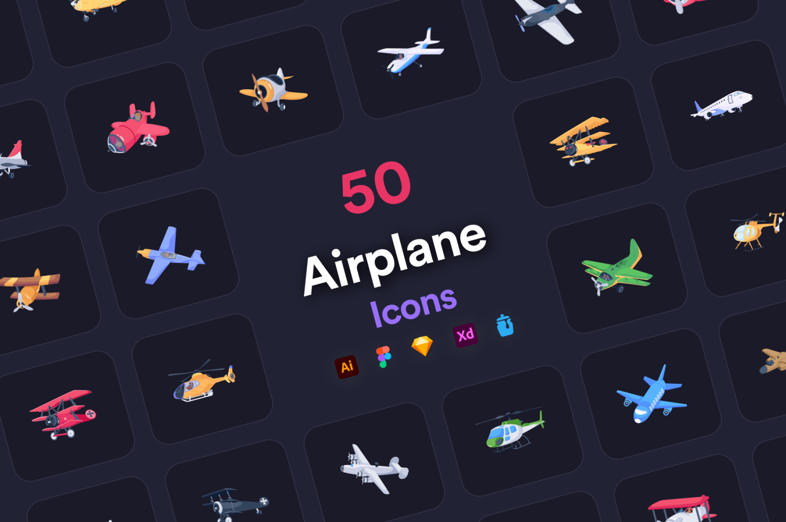 Airplane Icon Set