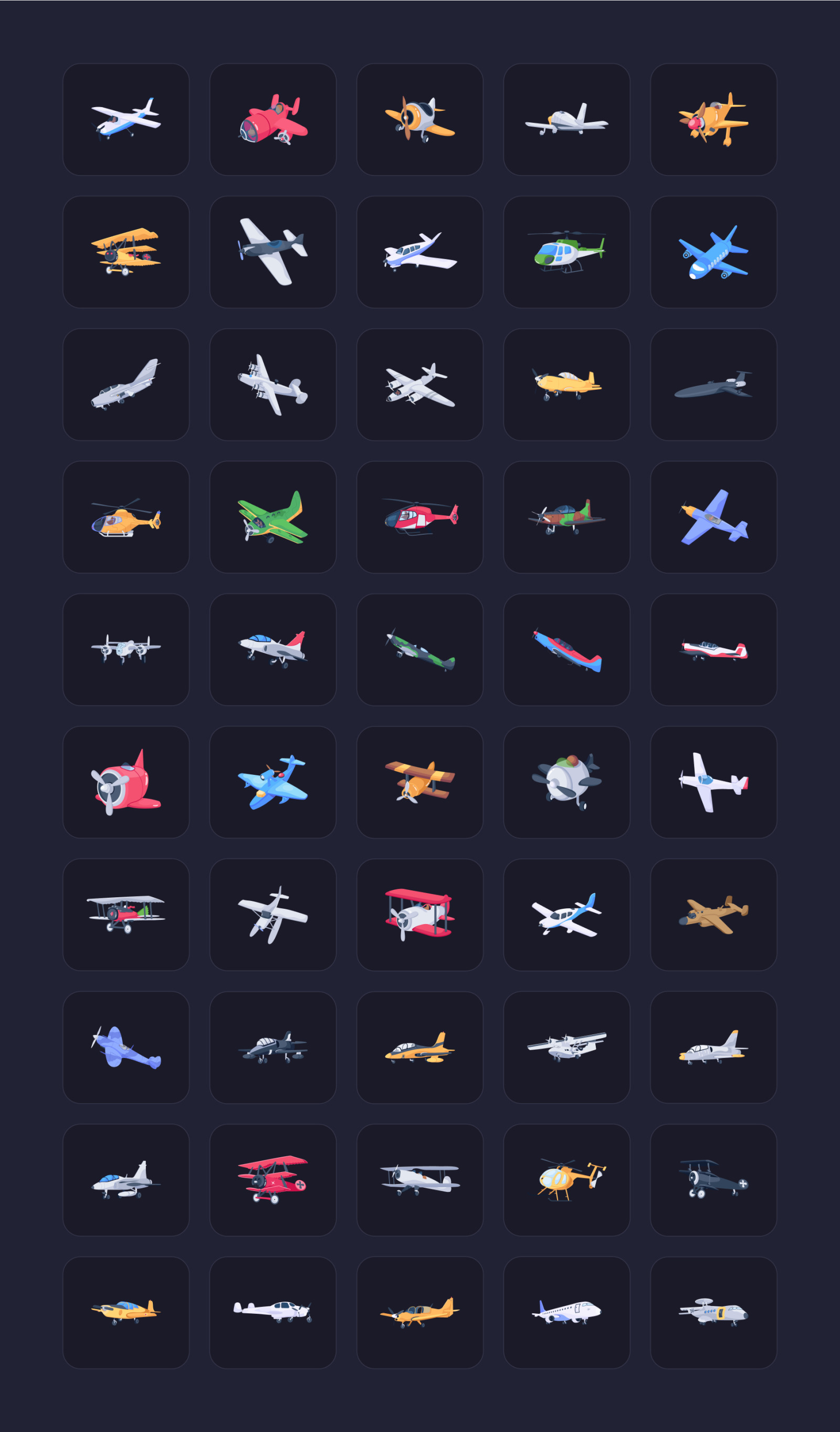 Airplane Icon Set