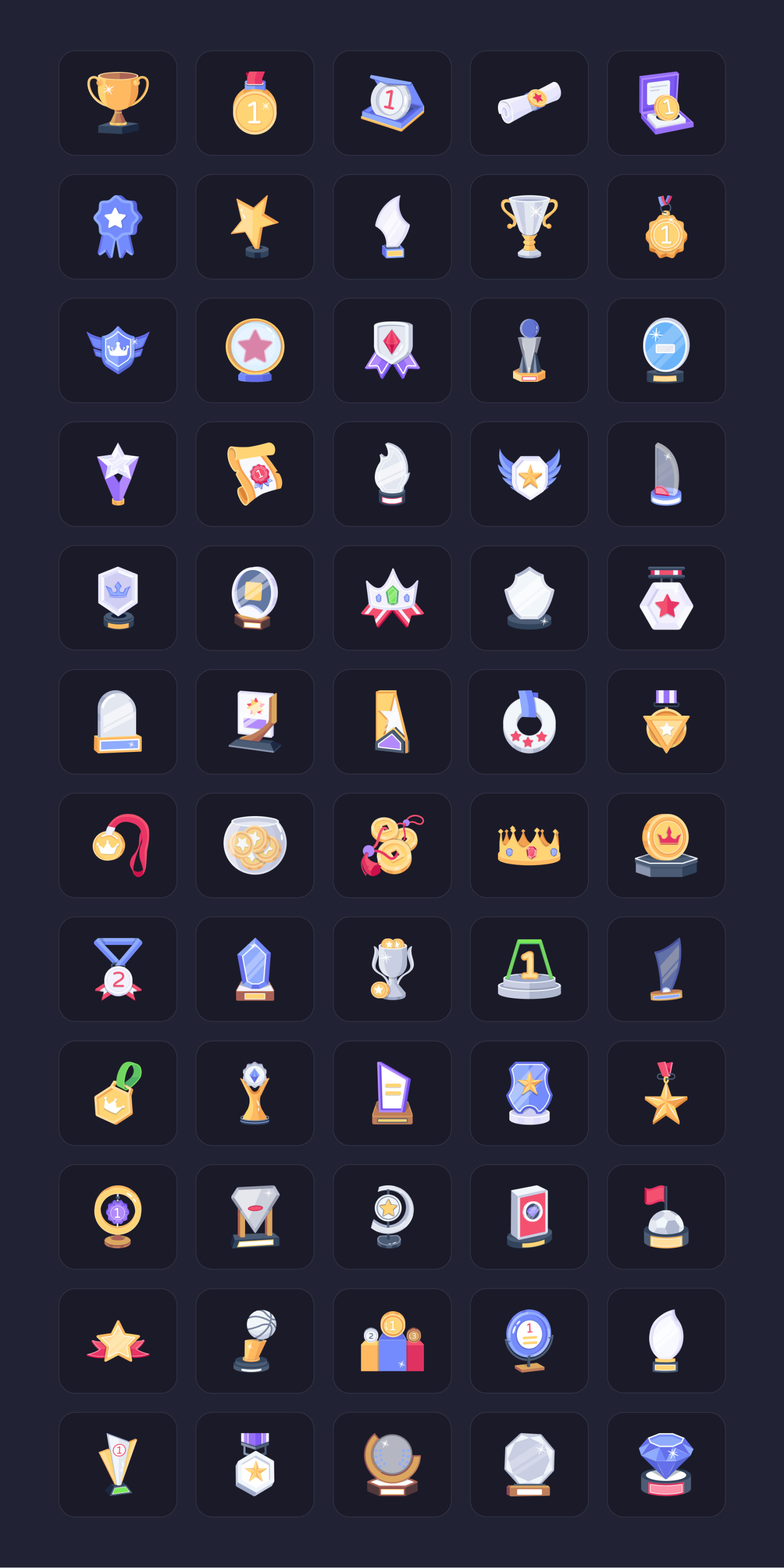 Trophy Icon Set