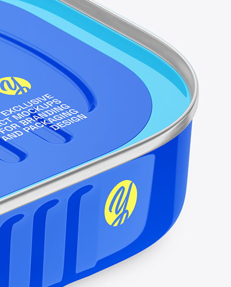 Tin Can with Glossy Finish Mockup