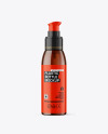 Amber Cosmetic Bottle with Pump Mockup Amber Cosmetic Bottle with Pump Mockup