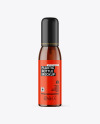 Amber Cosmetic Bottle with Pump Mockup Amber Cosmetic Bottle with Pump Mockup