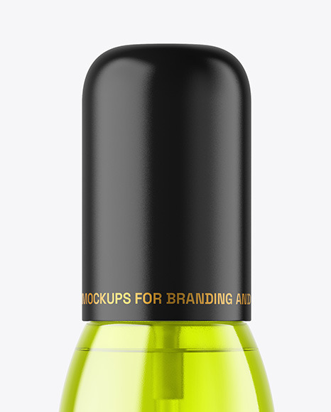 Color Plastic Cosmetic Bottle with Pump Mockup