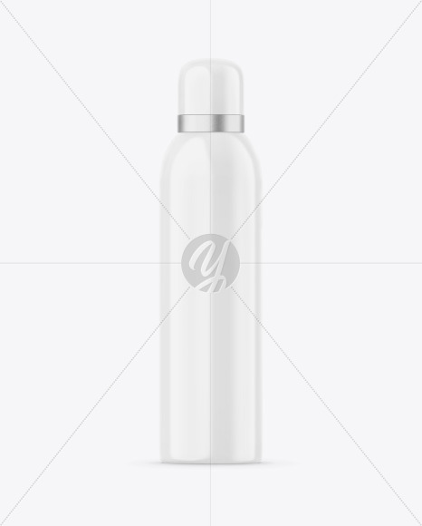 Glossy Aerosol Bottle Mockup - Free Download Images High Quality PNG