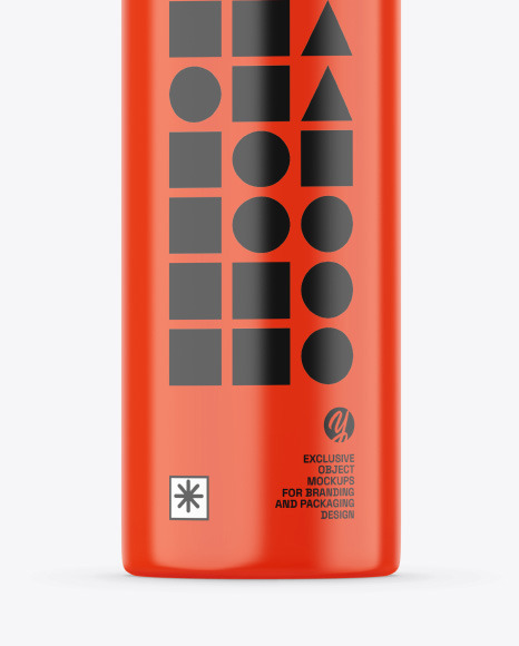 Glossy Aerosol Bottle Mockup