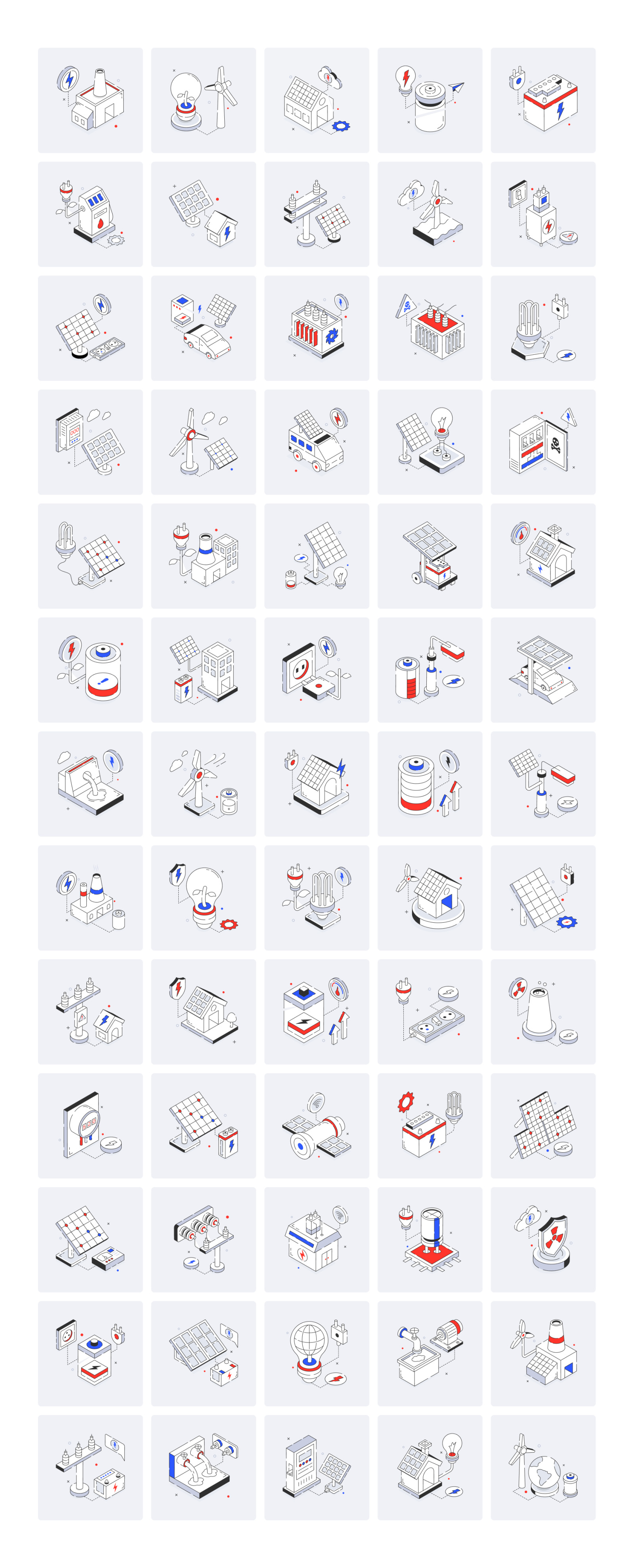 Solar Isometric Icons