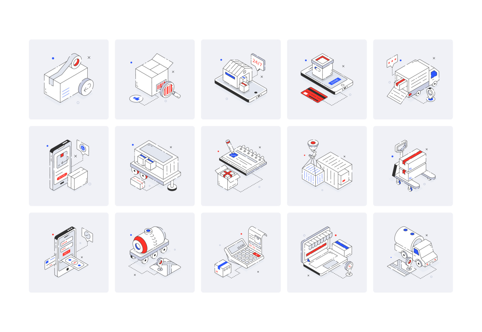 Animated Warehouse Icons Animated Warehouse Icons