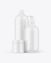 Glossy Cosmetic Bottles & Jar Mockup