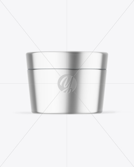 Metallic Cosmetic Jar Mockup Metallic Cosmetic Jar Mockup