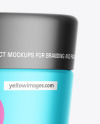 Matte Metallic Cosmetic Jar Mockup