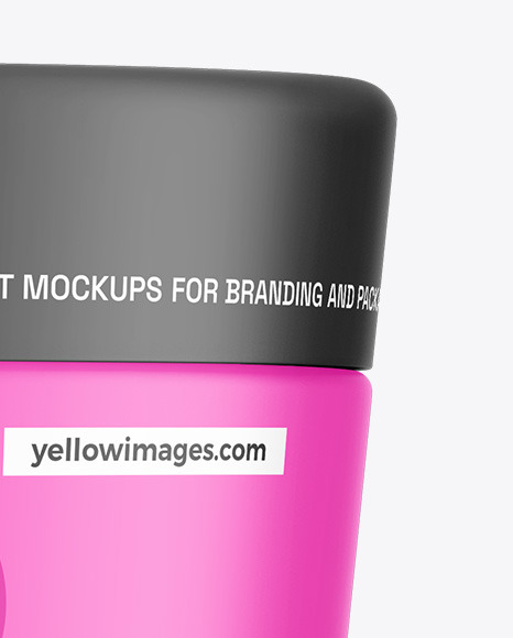 Matte Cosmetic Jar Mockup