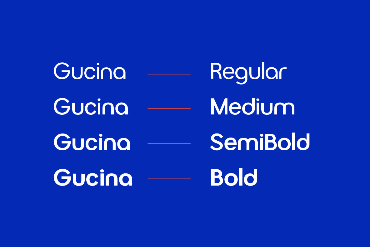 Gucina Geometric Font Family