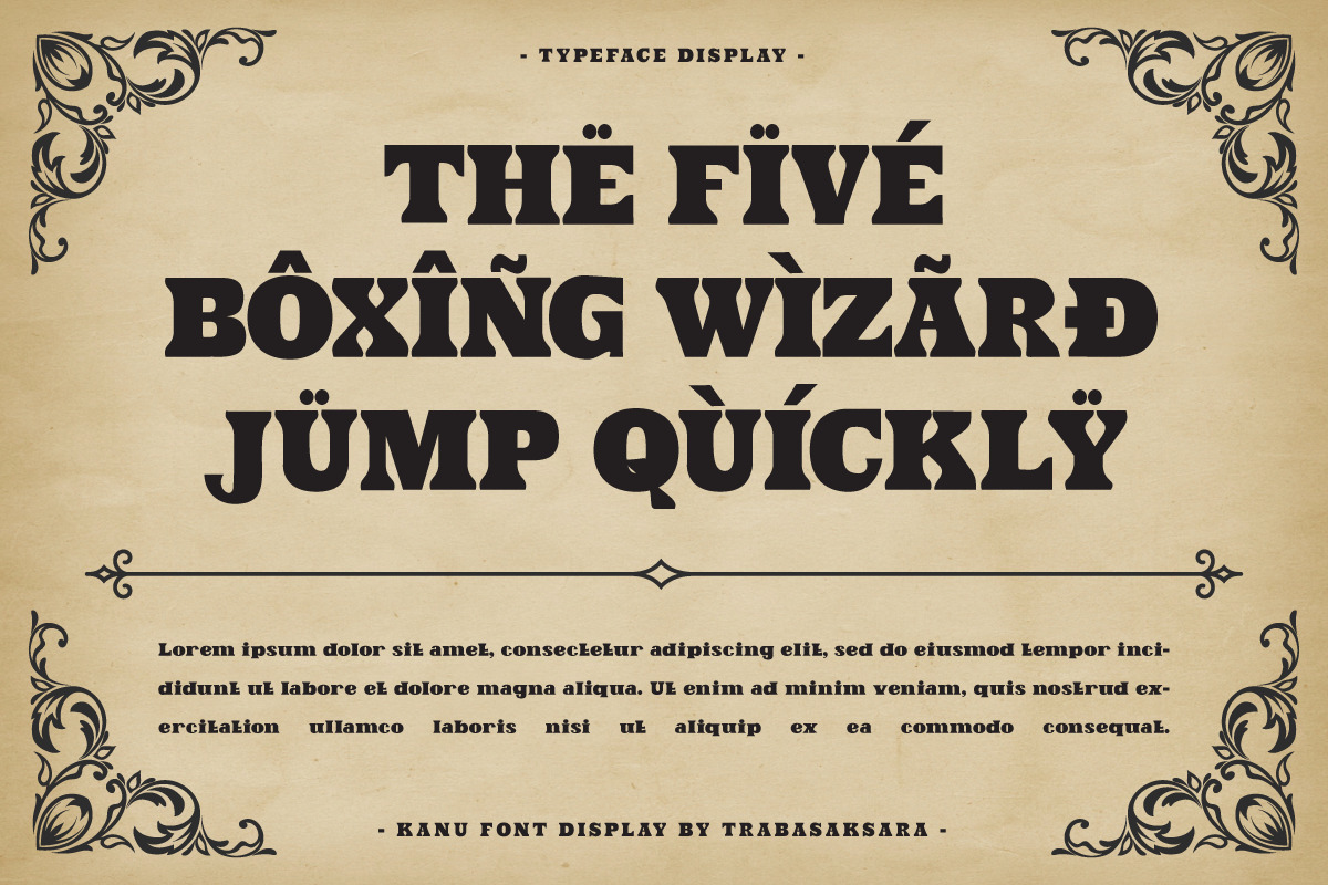 Kanu - Serif Bold Display Font Kanu - Serif Bold Display Font