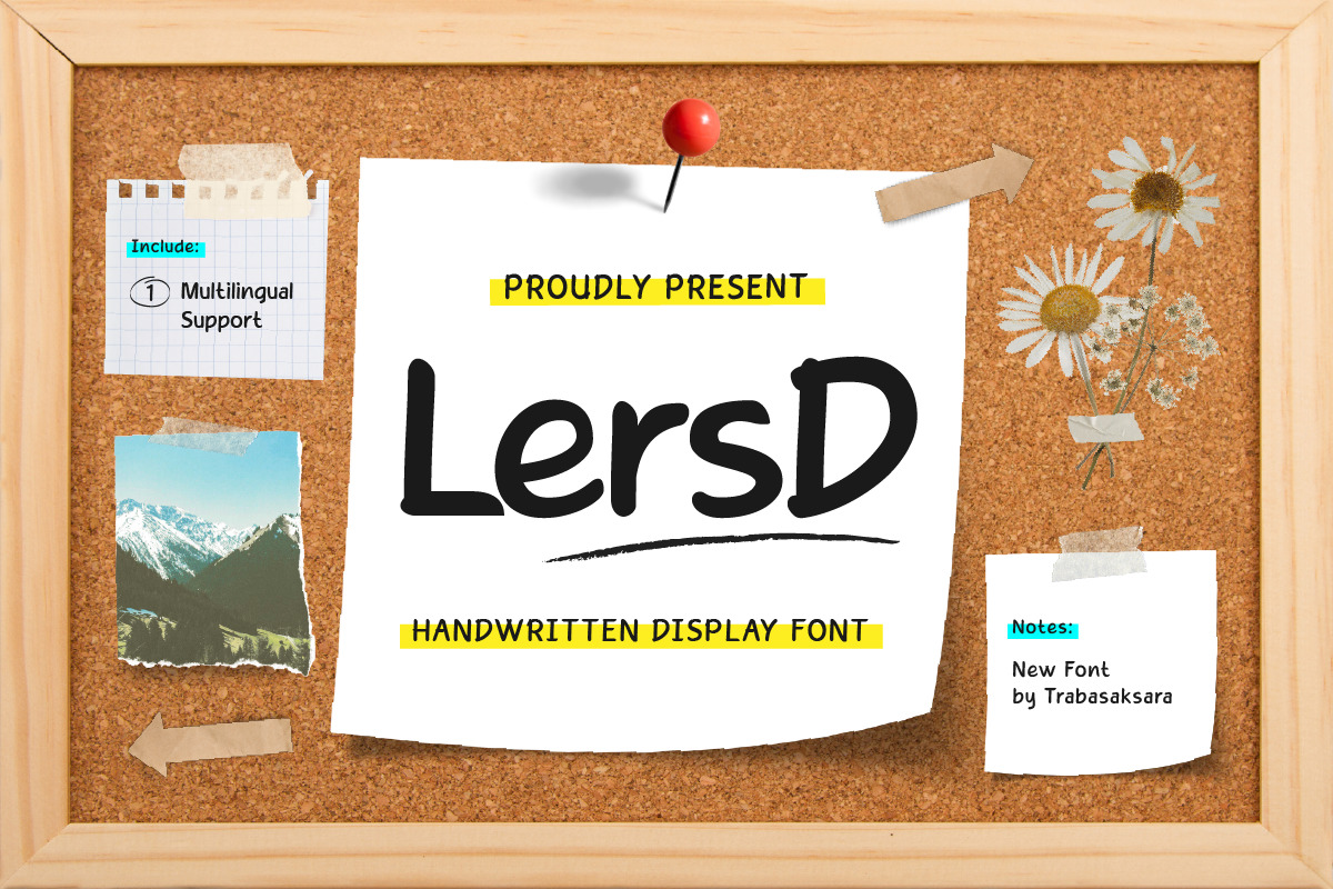 LersD - Handwritten Display Font