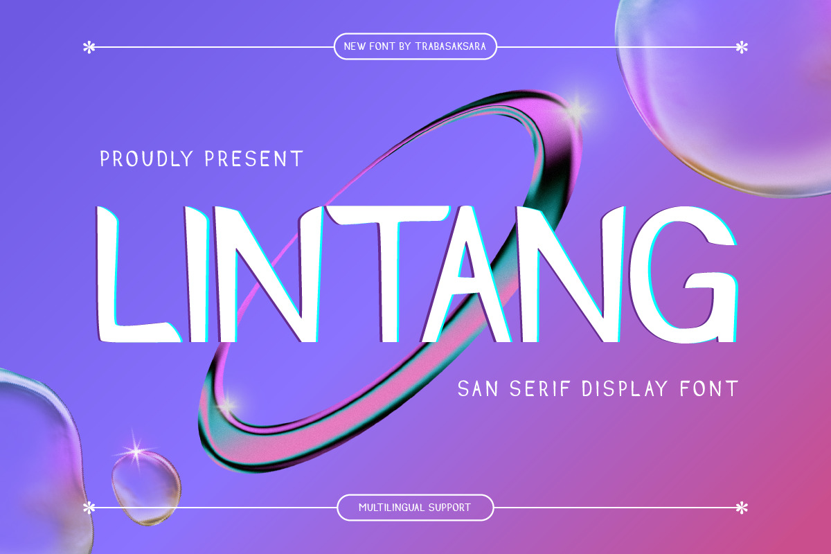 Lintang - San Serif Display Font Lintang - San Serif Display Font