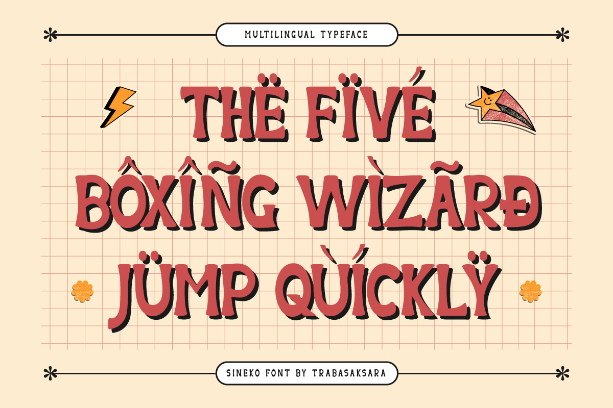 Sineko - Condensed Retro Display Font Sineko - Condensed Retro Display Font