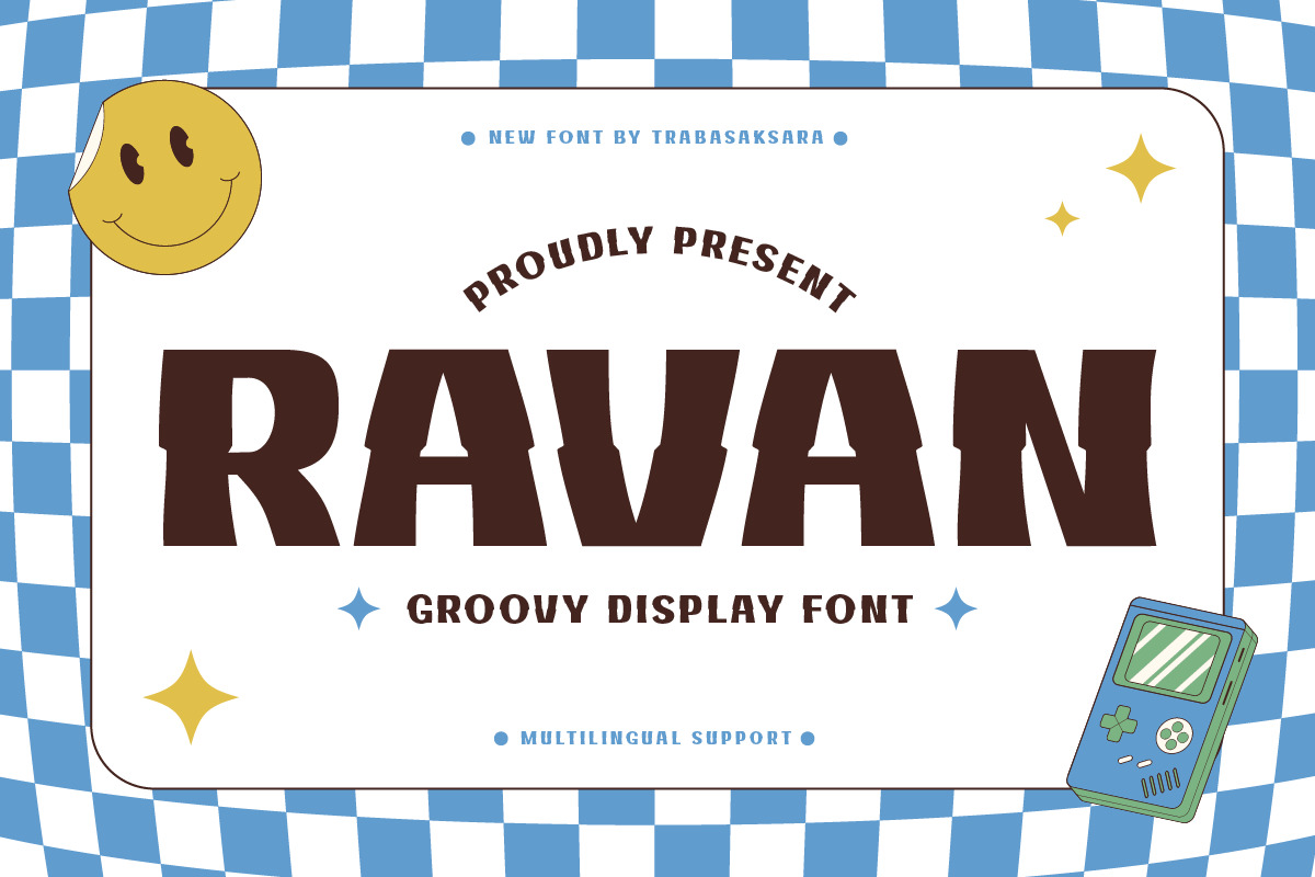 Ravan - Groovy Display Font Ravan - Groovy Display Font