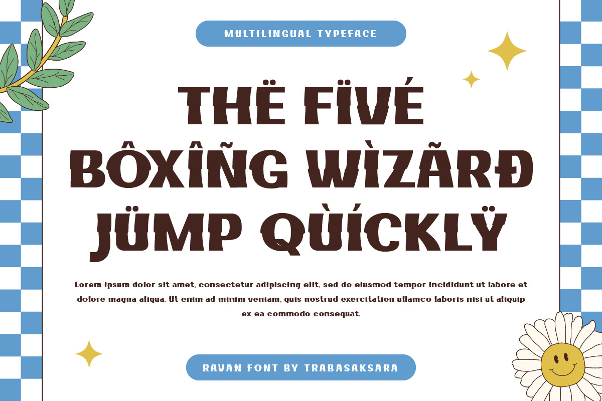 Ravan - Groovy Display Font Ravan - Groovy Display Font