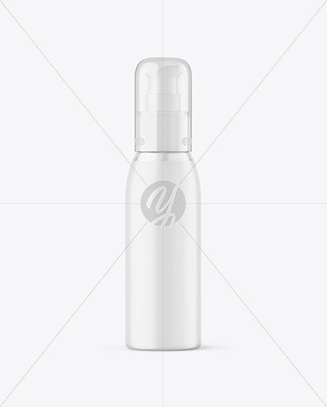 Frosted Liquid Soap Cosmetic Bottle with Pump Mockup