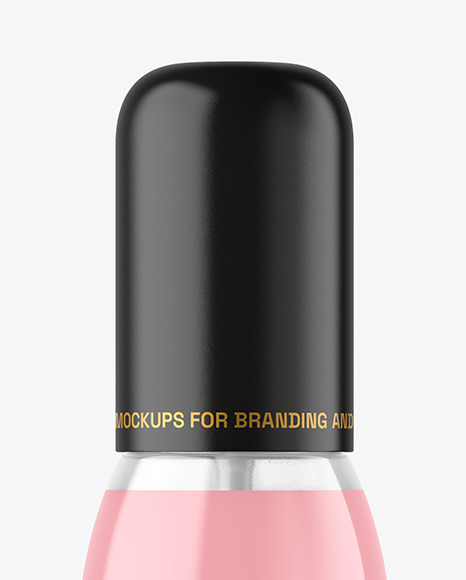 Clear Liquid Soap Cosmetic Bottle with Pump Mockup