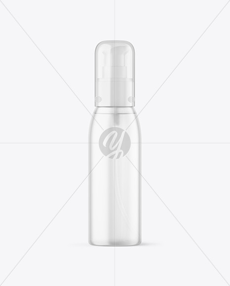 Frosted Cosmetic Bottle with Pump Mockup