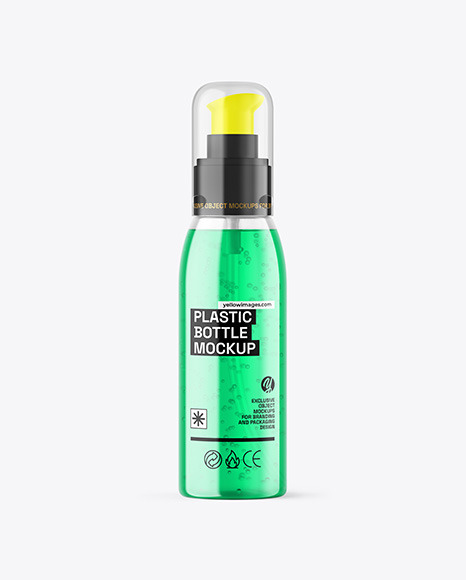 Color Liquid Cosmetic Bottle with Pump Mockup Color Liquid Cosmetic Bottle with Pump Mockup