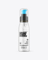 Clear Cosmetic Bottle with Pump Mockup Clear Cosmetic Bottle with Pump Mockup
