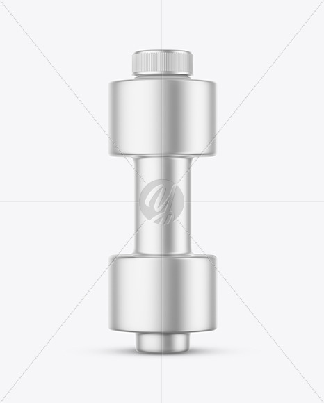 Metallized Dumbbell Bottle Mockup