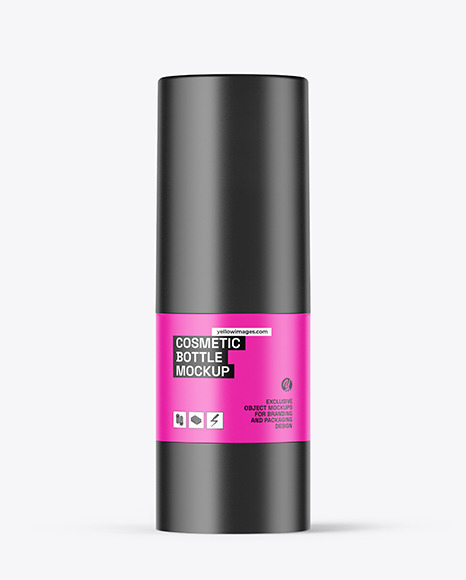 Matte Cosmetic Bottle with Pump Mockup