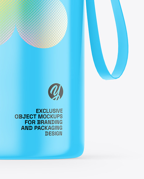 Glossy Thermos Bottle Mockup