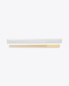 Glossy Package with Two Chopsticks Mockup