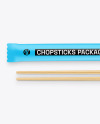 Matte Package with Two Chopsticks Mockup