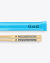 Matte Package with Two Chopsticks Mockup