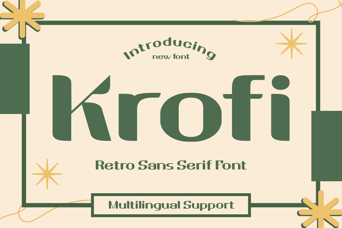 Krofi - Retro Sans Serif Font Krofi - Retro Sans Serif Font