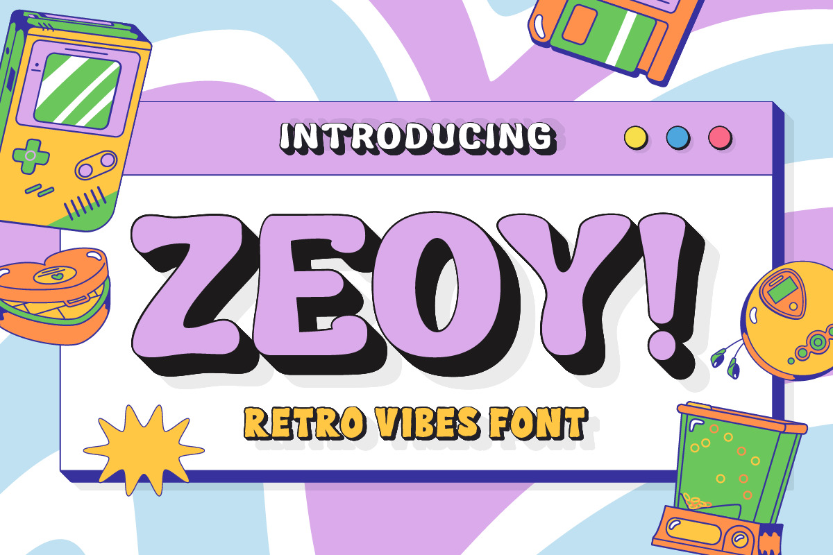 Zeoy - Groovy Retro Font Zeoy - Groovy Retro Font