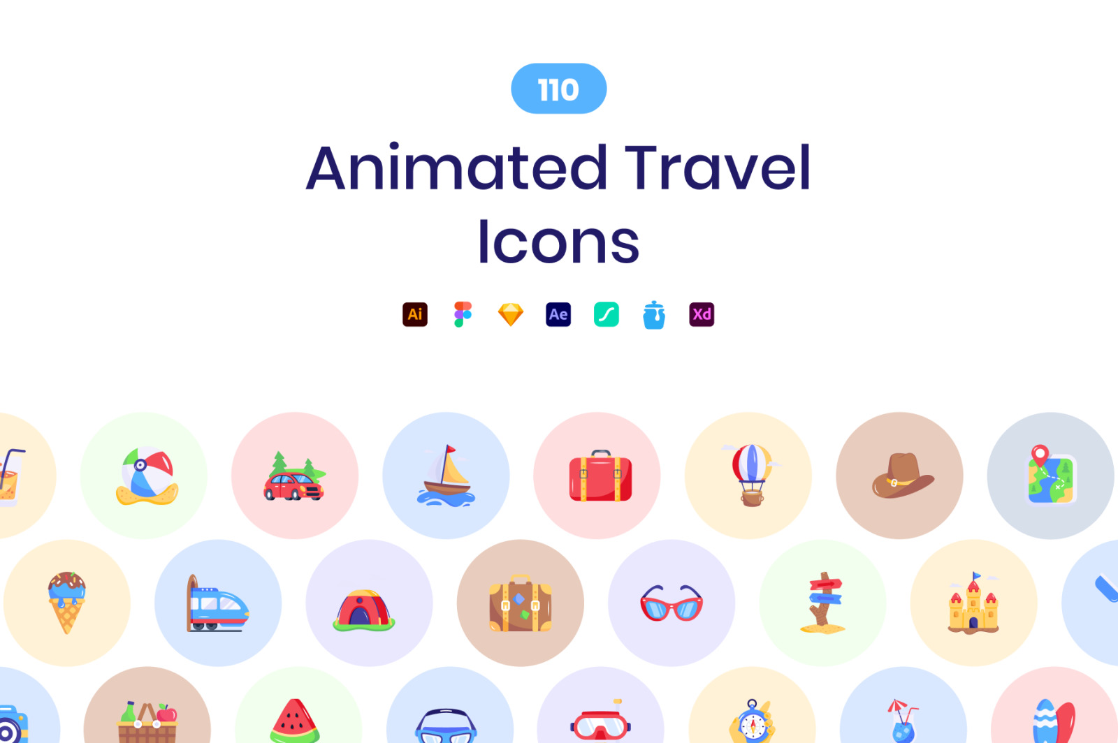 Animated Travel Icons