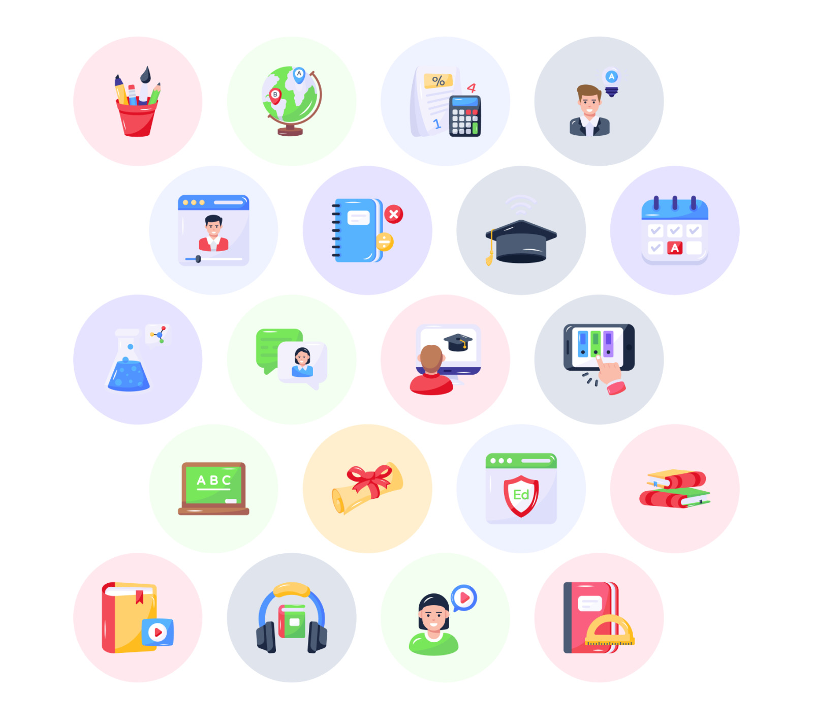 Study Icon Set Study Icon Set