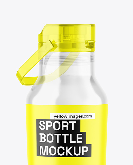 Clear Sport Bottle Mockup