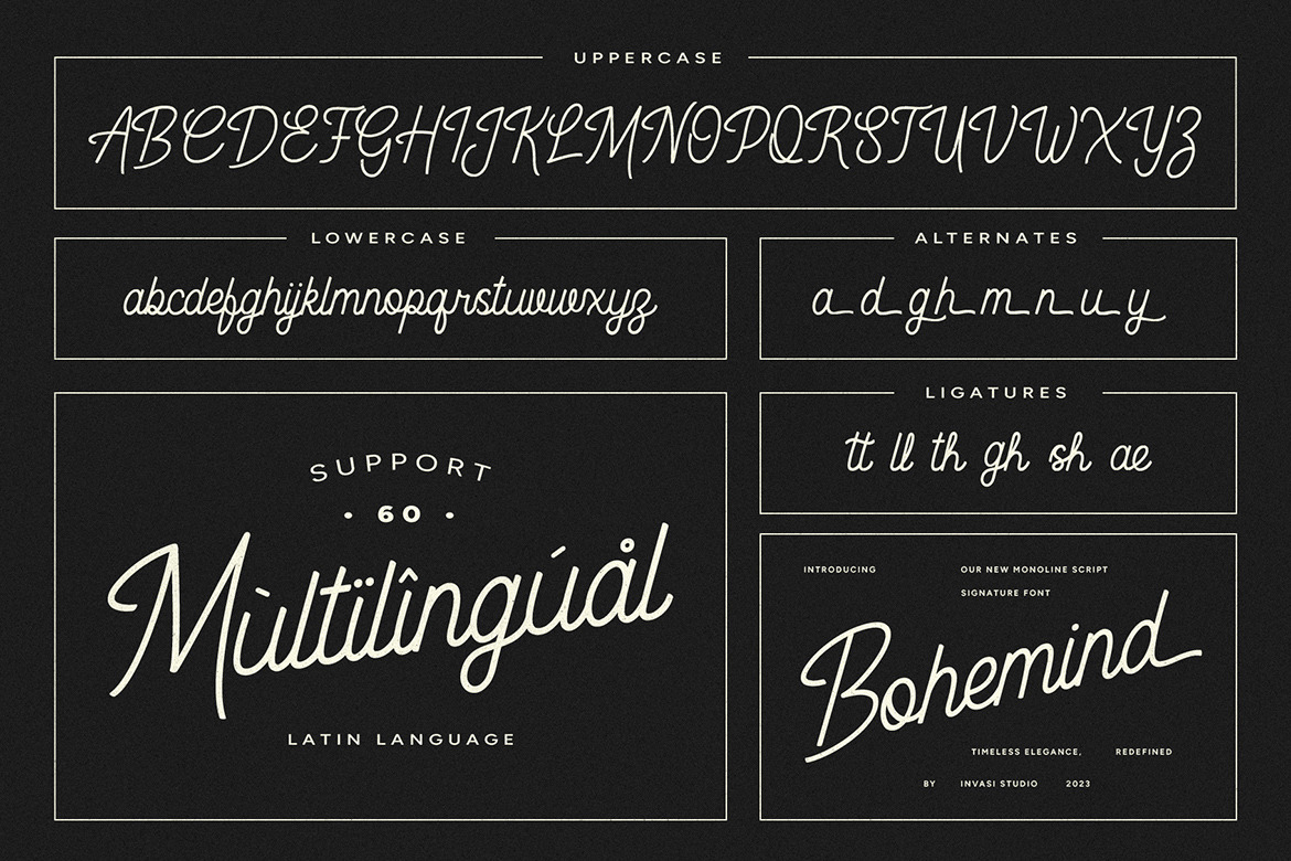 Bohemind - Monoline Signature Font