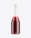 Clear Glass Red Wine Bottle Mockup