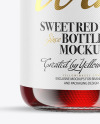 Clear Glass Red Wine Bottle Mockup