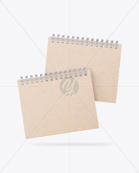 Two Kraft Notebooks Mockup