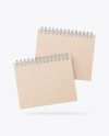 Two Kraft Notebooks Mockup