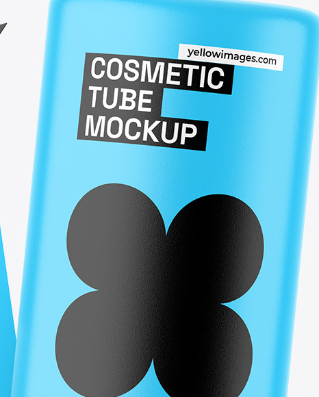 Opened Box With Cosmetic Tube Mockup