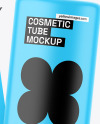 Opened Box With Cosmetic Tube Mockup