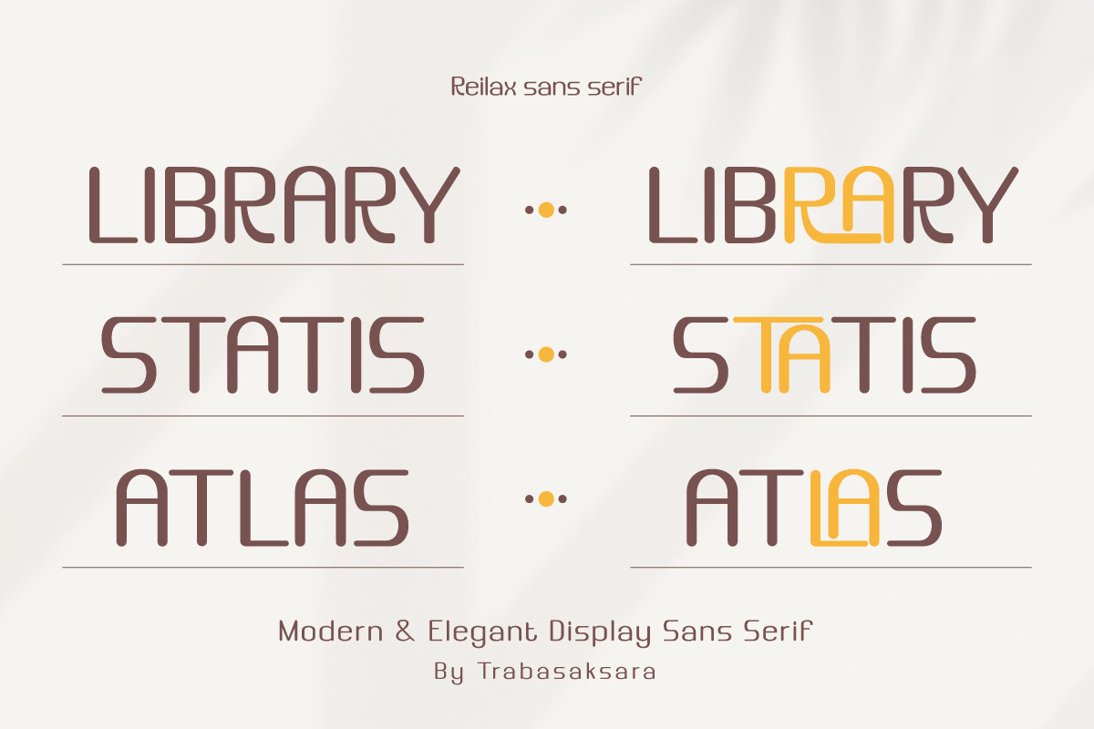 Reilax - Modern &amp; Elegant Display Sans Serif